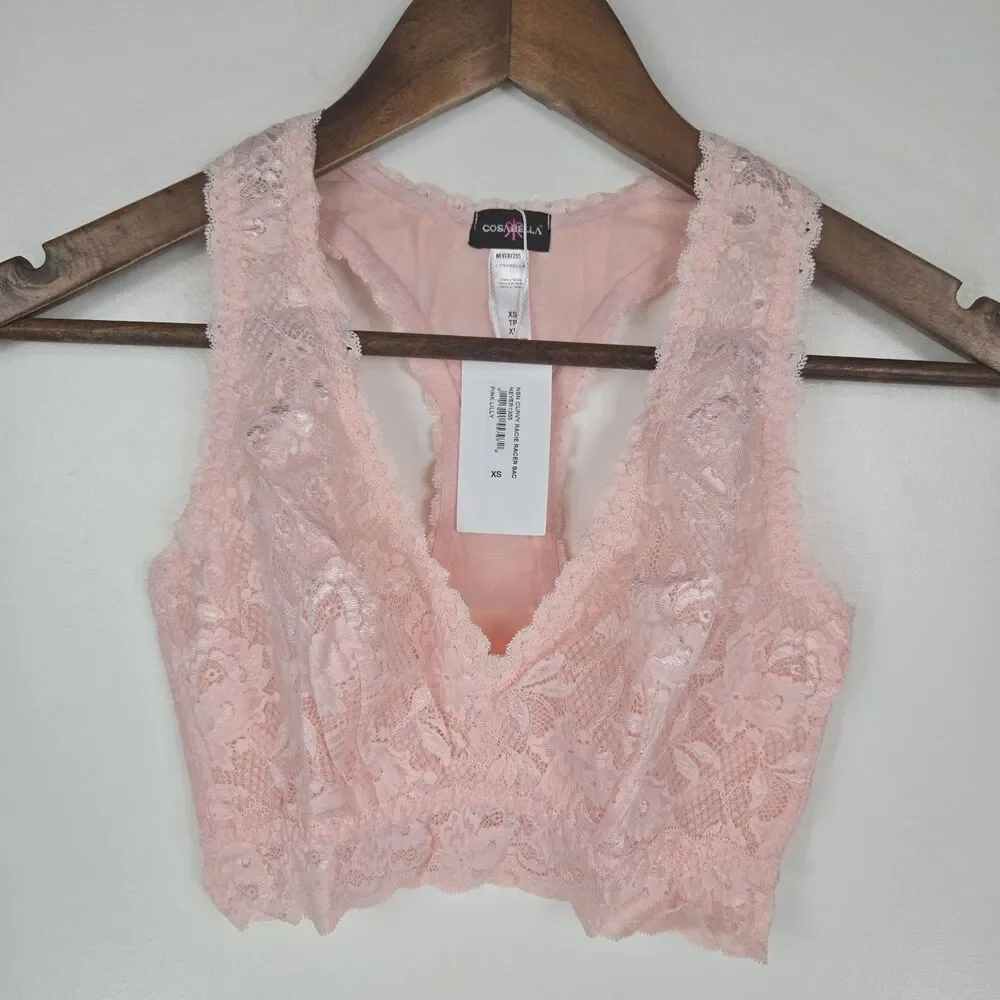 Cosabella Women's Size XS Pink Lilly Curvy Racie Racerback Bralette‎ NWT